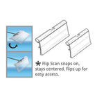 Azar Displays Flip Scan Label Holder, 1.5" x 2", 50 Pack (700842)-Works with Azar's flip scan quick back hook