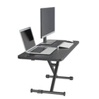 ShoppingAll Height Adjustable Sit-Stand Compact Portable Tabletop - Black-Step-less height settings: Work surface can be fixed at any height level without any pre-set heights