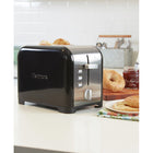 Kenmore 2-Slice Toaster - Black and Silver Stainless Steel-Built-in defrost and bagel functions