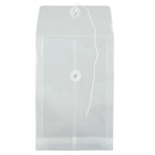 JAM Paper Plastic Envelopes with Button and String Tie Closure, Open End, 6.25 x 9.25, Clear Poly, 12 Pack (472B1CL)-Size: 6-1/4" x 9-1/4"