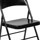 Flash Furniture HERCULES Series Double Braced Black Metal Folding Chair-Black Frame Finish