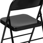 Flash Furniture HERCULES Series Double Braced Black Metal Folding Chair-18 Gauge Steel Frame