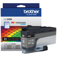 Brother Genuine LC406BKS INKvestment Tank Standard Yield Blk Ink Cartridge-Black