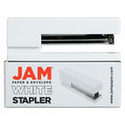 JAM Paper Modern Desk Stapler - White-Available in various beautiful colors, these staplers are perfect for adding a pop of color to any desk at home or at work.