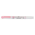 Zebra Mildliner Double Ended Pen-Style Highlighter - Mild Pink-Double ended: Bullet & Chisel Tip