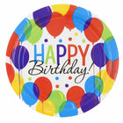 JAM Paper - Assiettes en carton pour fête d'anniversaire - Grandes - 9 po - Motif ballons - Paquet de 60-Motif : fête de ballons | Associez facilement le thème de votre fête avec des assiettes colourées