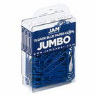 JAM Paper Colored Jumbo 2" Paper Clips - Dark Blue - 3 Packs of 75-Quantity: 3 Packs of 75 per box