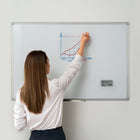 MasterVision - Tableau blanc effaçable recyclé double face - 24 po x 36 po - Cadre en aluminium -Inclut un plateau ajustable à encliqueter pour les marqueurs et du matériel de montage