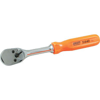 Gray Tools 1/2" Drive 20 Tooth Reversible Ratchet, Screwdriver Handle, 10-1/4" Long-Drive Size: 1/2"