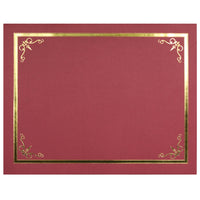 St. James Document/Certificate Holders - Gold Foil Border - Linen Finish - Red - 5 Pack - 83807-Add ceremony, elegance and sincerity to the act of giving recognition