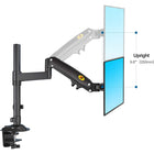 North Bayou H100 Single Monitor Full Motion Mount - 17"-30" - Black-6