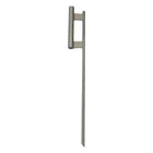 Swooper Banner Kit With Pole & Ground Spike, White-Ground spike is made from steel and penetrates at least 20" into ground
