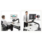 North Bayou 22"-35" Ergonomics Interactive Sit-Stand Desktop Workstation with USB Port - FC35-Rotation: 360 degrees, Swivel: 180 degrees, Tilt: + 8  degrees- 53  degrees