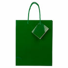 Jam Paper Glossy Gift Bags with Rope Handles - Medium - 8" x 10" - Green - 3 Pack-Quantity: 3 per Pack