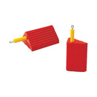 Checkers Industrial Products General Purpose Polyurethane Wheel Chocks, Max Tire Diameter: 32" (UC1400-6)-Material: Polyurethane