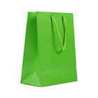 Jam Paper Gift Bags with Rope Handles - Medium - 8" x 10" x 4" - Lime Green Matte - 100 Pack-Color: Lime Green Matte