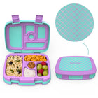 Bentgo Kids Prints 5-Compartment Lunch Box - Mermaid Scales-5 practical compartments portioned perfectly for a child's appetite to encourage a healthy and balanced meal