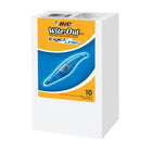 BIC Wite-Out Brand Exact Liner Correction Tape - White - Tear-Resistant Tape - 10 Pack-One 10-count pack of BIC Wite-Out Brand Exact Liner Correction Tape, a tear-resistant, film-based white correction tape with a tape dispenser and grip zone for comfort and control