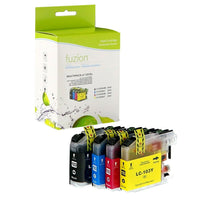 fuzion Brother LC103C Compatible Inkjet Cartridges - High Yield - Black/Cyan/Magenta/Yellow - 4 Pack-Ink Colour: Black, Cyan, Magenta, Yellow
