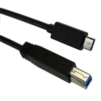BlueDiamond USB 3.1 C Male to B Male Cable, 3 ft (80119)-New reversible Type C connector plugs in the first time, every time!