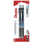 Pentel - Stylos EnerGel à gel liquide – 0,5 mm – bleu – paquet de 2-Conçue pour intégrer les meilleures qualités de l’encre liquide et de l’encre gel