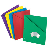 Pendaflex Slash Pocket Project Folders - Letter Size - Assorted Colours - 25 Pack-Large pocket holds sizable amount of letter-size documents