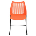 Flash Furniture HERCULES Series 661 lb. Capacity Orange Sled Base Stack Chair with Air-Vent Back-Multipurpose Stack Chair