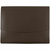 JAM Paper Italian Leather Portfolio With Snap Closure, 10.5 x 13 x 0.75, Dark Brown, Sold Individually (2233317451)-Dark brown