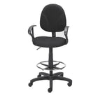 Staples Extended Height Stool with Arms, Black-Durable fabric upholstery resists stains, spills and daily wear