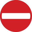 Mark Maker Floor Decal 12" Diameter Circle - Do Not Enter Symbol On Red-Floor Decal