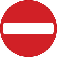 Mark Maker Floor Decal 12" Diameter Circle - Do Not Enter Symbol On Red-Floor Decal