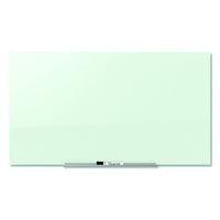 Quartet InvisaMount Magnetic Glass Dry-Erase Board - 50" x 28- White-Superior Surface. Tempered safety glass will not stain or ghost