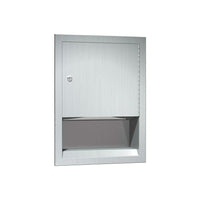 ASI Recessed Paper Towel Dispenser-Recessed paper towel dispenser, dispenses 350 C-fold or 500 multi-fold paper towel