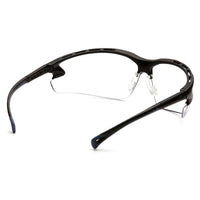 Pyramex Venture 3 Safety Eyewear Glasses, Clear H2X Anti-Fog Lens, Black Frame, 12 Pack-Scratch resistant polycarbonate lens with black temple tips
