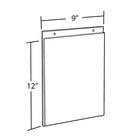 Azar Displays 12" x 9" Vertical Wall Mount Acrylic Sign Holder, Clear, 10 Pack (162712)-Wall mount frame has pre-cut holes for hanging, hardware is not included