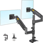 North Bayou H180 Dual Monitor Full Motion Mount Up To 2 X 22"-32" - Black-Ultra wide long arm - with ultra wide and longer arm fits most monitor from 22~ 32'' monitors with load capacity within 4.4~ 26.4lbs (2-12KG) for each monitor, Holds 2 monitors on 1 stand, Perfect solution for 2 screens daily work