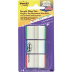 Post-it Durable Index Tabs, Green, Blue & Red, 66 Pack-Easy to write on with ballpoint pen, stronger and sturdier than standard Post-it­­ flags