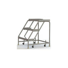 Tri-Arc Manufacturing Aluminum Rolling Ladder, Step Width: 24", Step Type: Ribbed, No. of Steps: 3 (WLAR003244)-No. of Steps: 3