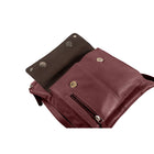 Champs Leather Ultimate Organizer Crossbody Bag with RFID - Burgundy-Top zipper entry keeps all your belongings safe and secure.