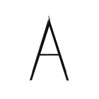 Futech Aframe008 Metal A-Frame, 30"W x 24"H insert size, Black-Dimensions: 31" x 30-1/2" x 16"