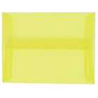 JAM Paper A2 Invitation Envelopes, 4.38 x 5.75, Yellow Translucent Vellum, 250 Pack (PACV606H)-Primary yellow translucent envelope