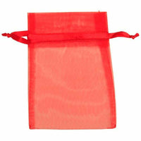 JAM Paper Sheer Bags - Small - 4" x 5.5" - Red - 96 Pack-Color: Red small sheer bag