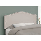 Monarch Specialties 6014F Full Size Headboard - Beige Linen-Product dimensions: 50.5"H x 57.25"L x 3"D