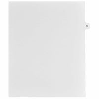 Mark Maker – Onglets séparateurs juridiques blancs, 1/15 onglets, format lettre, sans trous, numéro 64, 25/paquet-Onglets séparateurs blancs, 1/15 onglets
