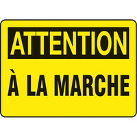 Safety Signs and Identification, Slips, Trips & Falls, Attention; a la Marche, SO929-Language - French