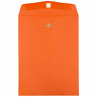  JAM Paper - Enveloppes Colourées pour catalogue à extrémité ouverte - 10 x 13 - avec fermeture à fermoir - orange recyclé - paquet de 50-Enveloppe orange