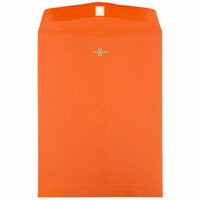 JAM Paper - Enveloppes Colourées pour catalogue à extrémité ouverte - 10 x 13 - avec fermeture à fermoir - orange recyclé - paquet de 50-Enveloppe orange