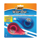 BIC Wite-out EZ Correct Correction Tape - White - Tear-Resistant Tape - 2 Pack-DRIES INSTANTLY: Like BIC Wite-Out correction fluid, this correction tape applies dry, write over instantly