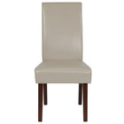 Flash Furniture Greenwich Series Parsons Chair, Beige Leather (QYA379061BGL)-Dining Chairs