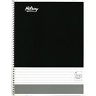 Cahiers #Hilroy à reliure spiralée, ligné, 100 feuilles, 8 po x 10 1/2 po, couleurs variées (13048) -Couvertures en papier disponible en 5 couleurs assorties : noir, cyan, vert, magenta ou gris